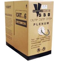 Cat 6 Plenum Cable 1000 ft spool - Grey Color-order by the foot!
