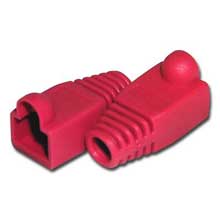 RJ45 Red Strain Relief Boot-Bag of 10