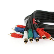 12 ft Component Coaxial Video Cable- 5 RCA to 5 RCA Plugs.