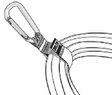 Silver Carabiner CableCarrier 1" X 6"