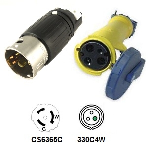 CA Standard CS6365C to 330C4W Plug Adapter CA Standard CS6365C to 330C4W Plug Adapter