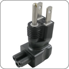 NEMA 5-15 Plug to C5 Down Adapter