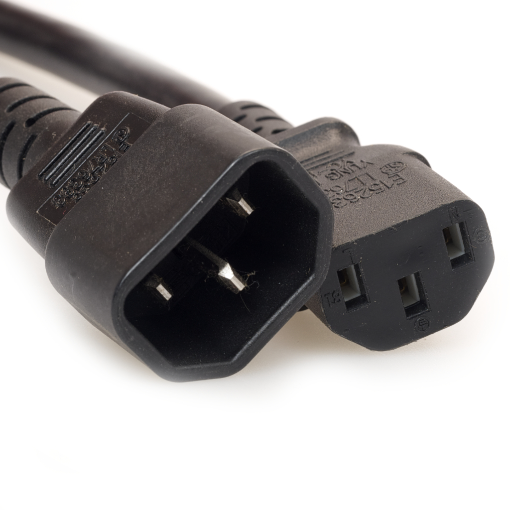 C14 to C13 - 13A - 1 Foot Power Cord