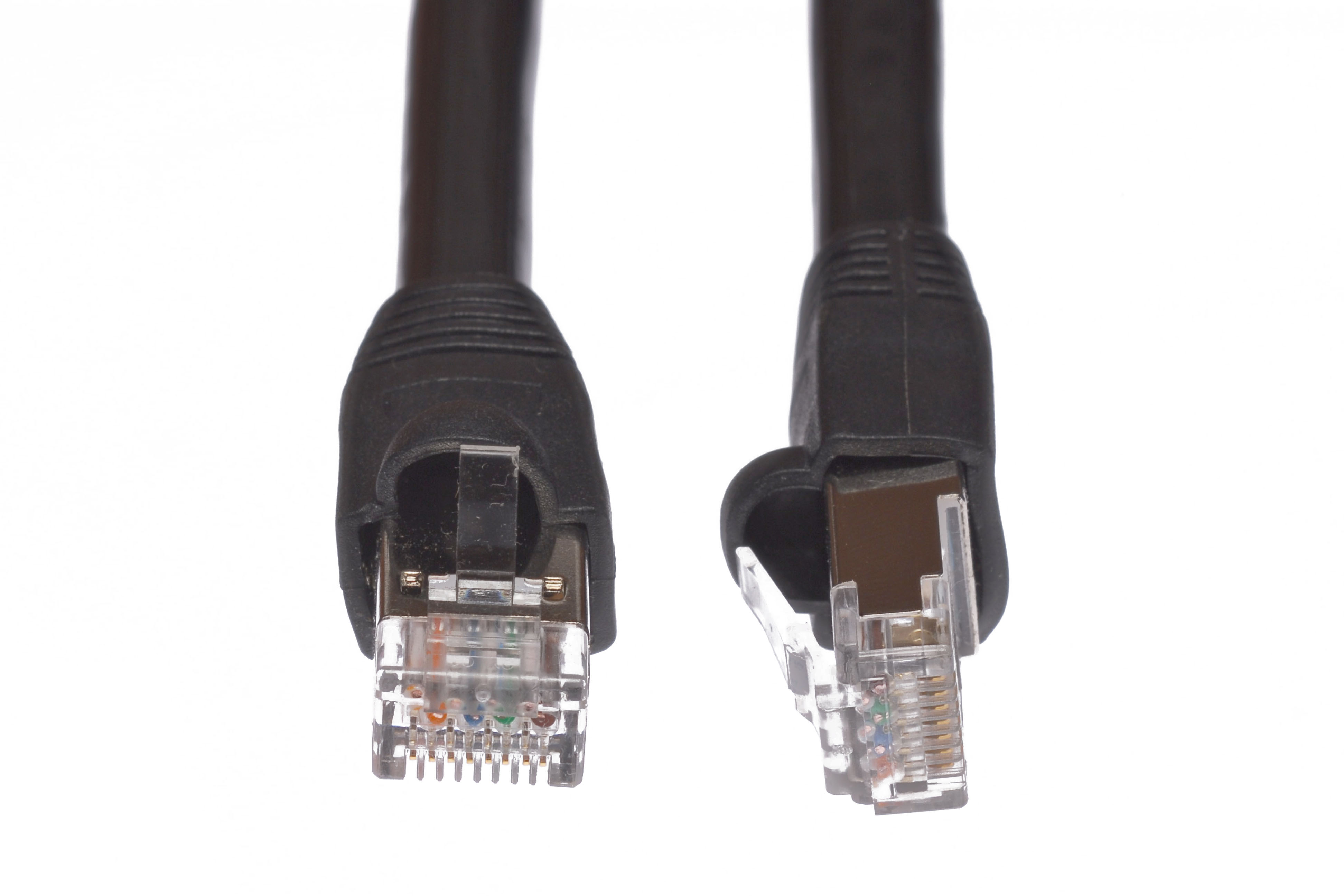 Shielded Burial Cat6 Outdoor-Rated Cables in Black