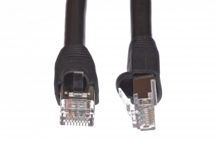 Shielded Cat6A Burial Outdoor-Rated Cables - Black