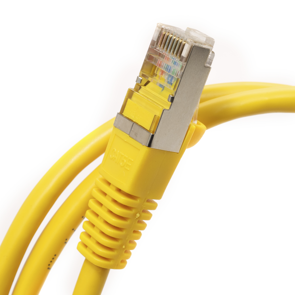 1Ft Cat5e 350Mhz 26AWG Shielded Cable Snagless Yellow
