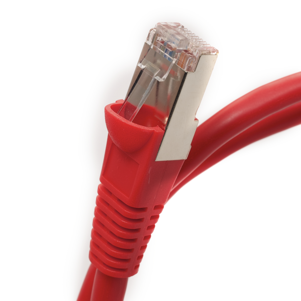 0.5Ft Cat6 Shielded Ethernet Cable Snagless Red