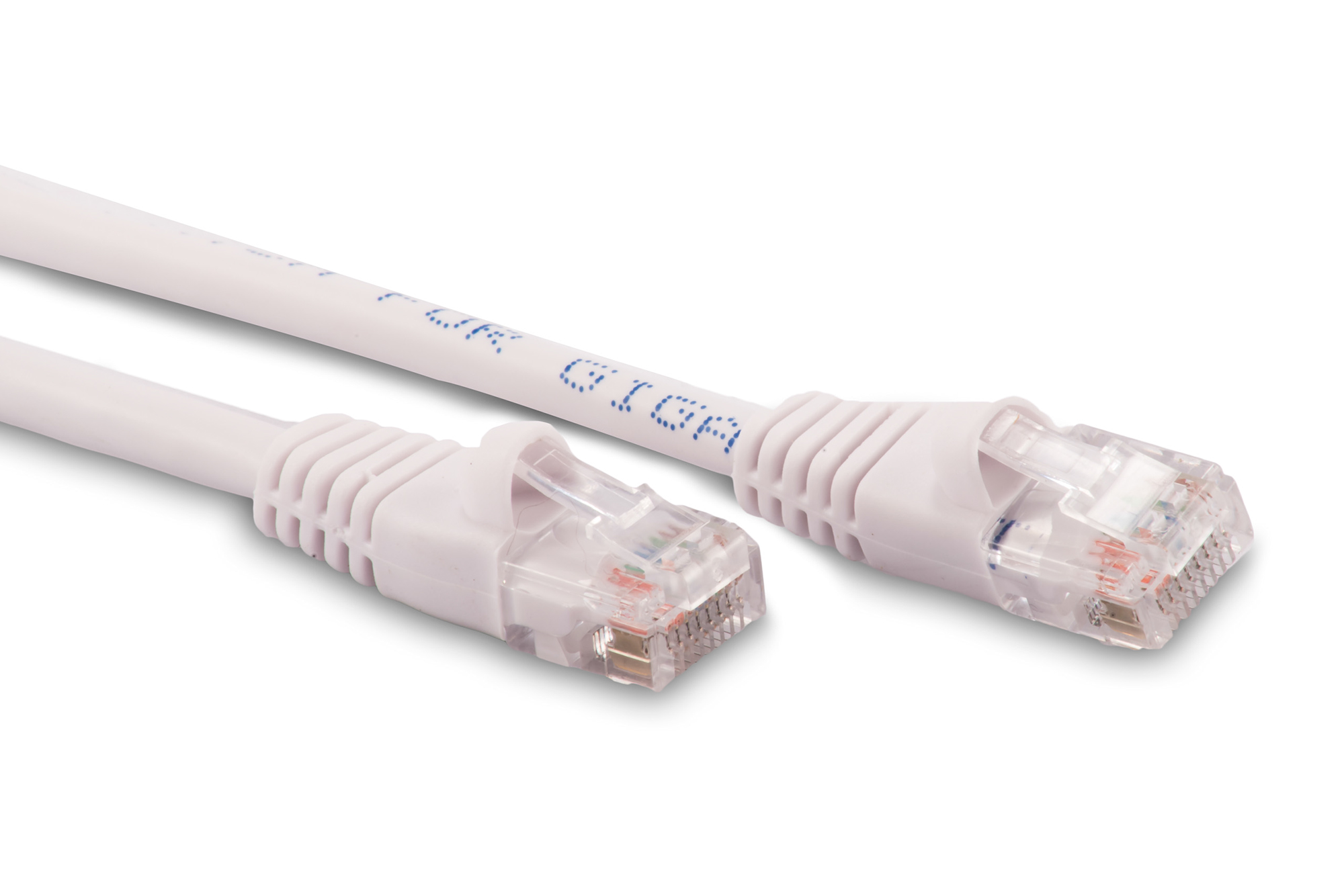 30ft Cat5e Ethernet Patch Cable - White Color - Snagless Boot