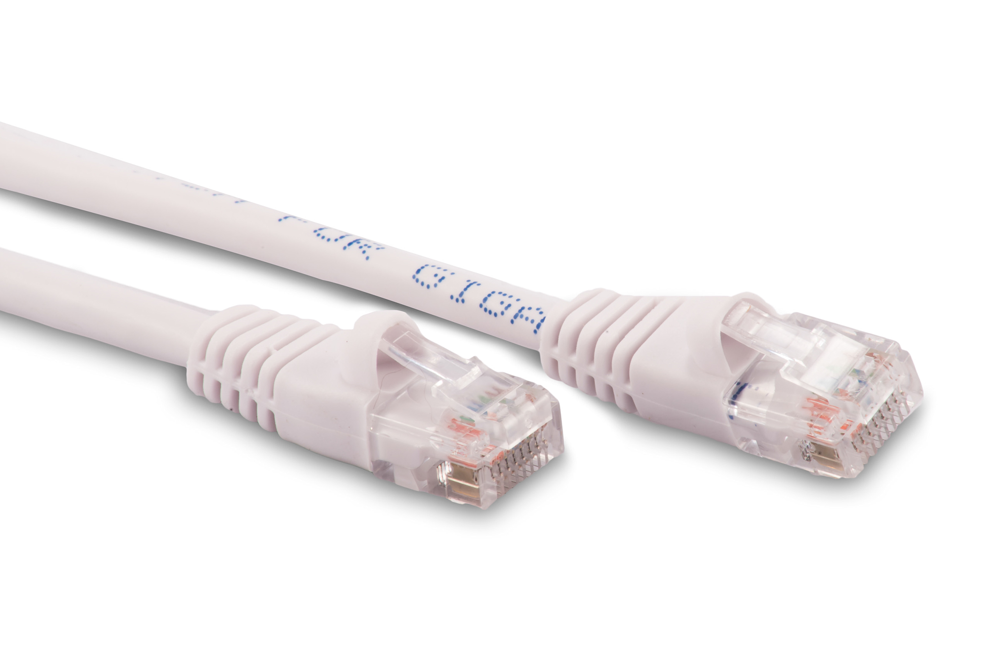 1ft Cat5e Ethernet Patch Cable - White Color - Snagless Boot