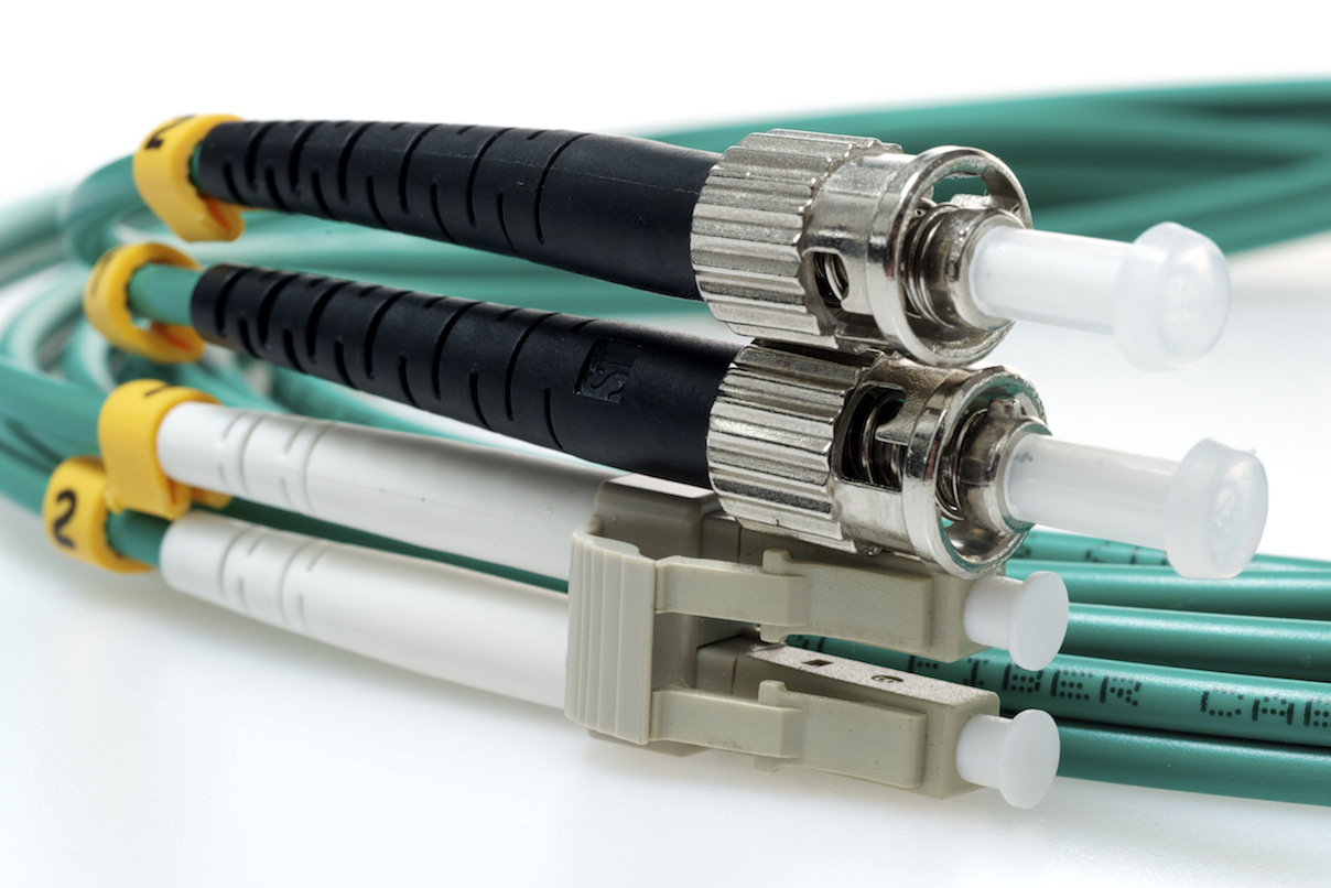 9/125 Micron Duplex LC to ST Fiber- Green