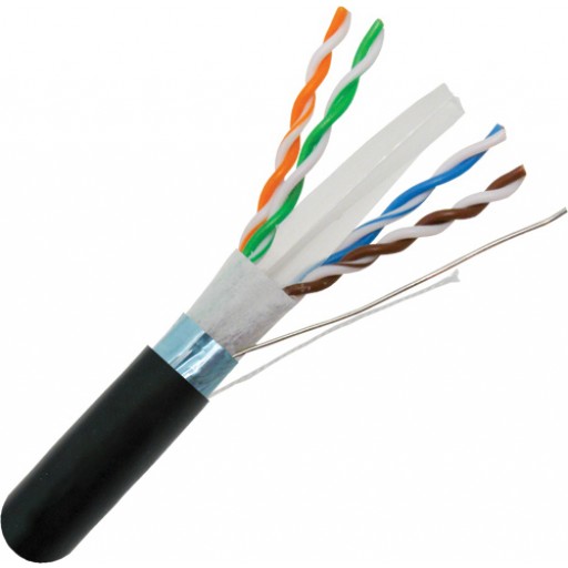 Outdoor Weatherproof Rated Cat.6 Shielded Bulk Cable - No Ends! Choose Length in Feet!