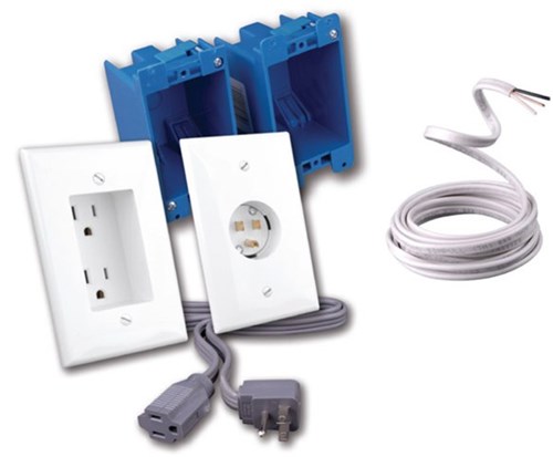 Rapid Link Power by Vanco- The Complete Install Kit with Romex- Light Almond