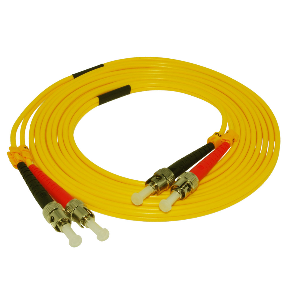 1m ST/ST Single-Mode Duplex 9/125 Fiber Patch Cable