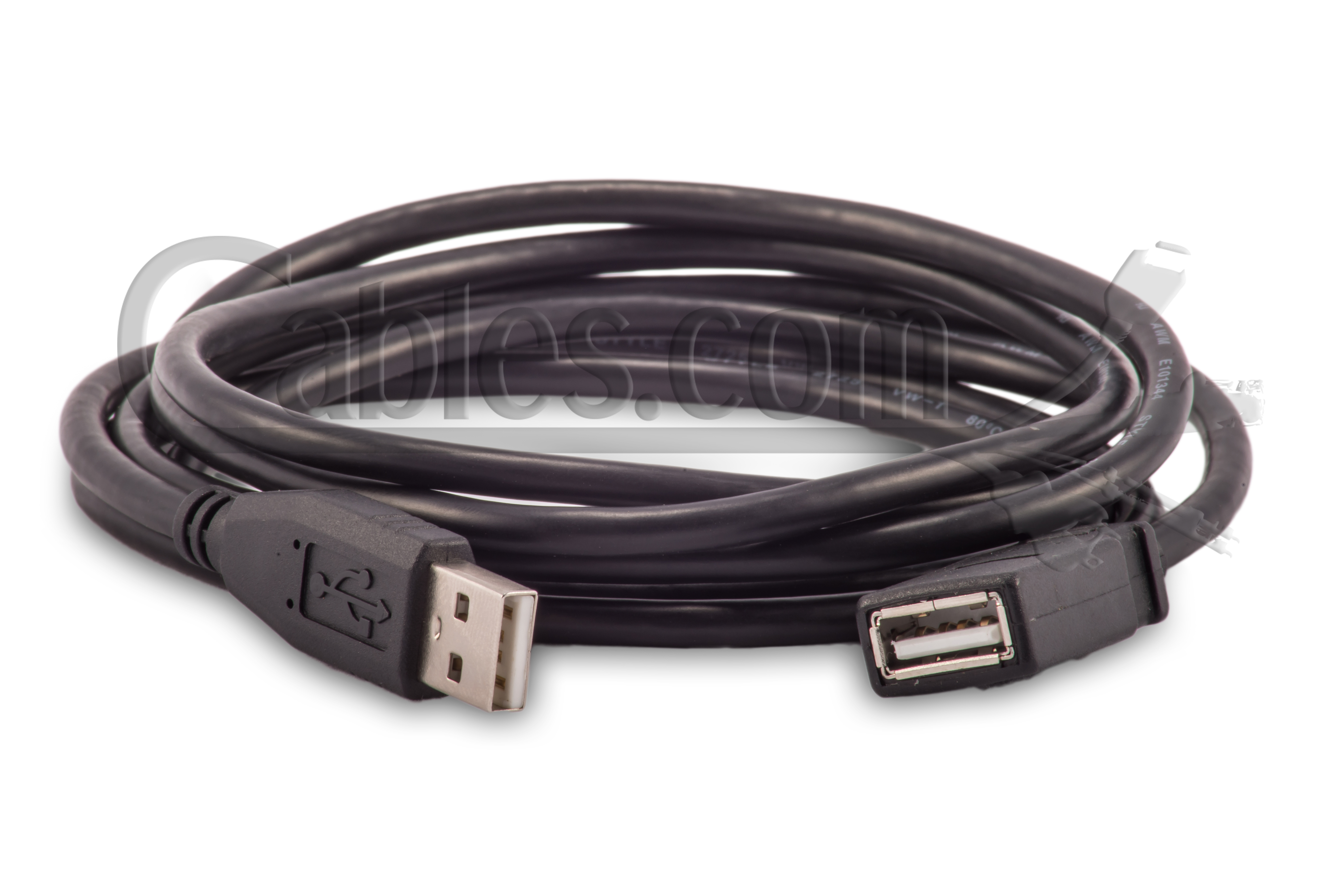 1Ft A-Male to A-Female USB2.0 Extension Cable Black
