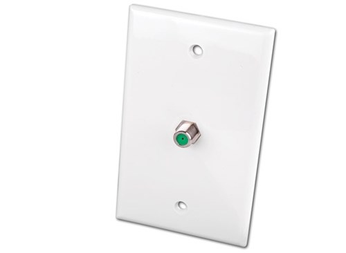 Digital 3 GHz Video Coax Wall Plate- Ivory