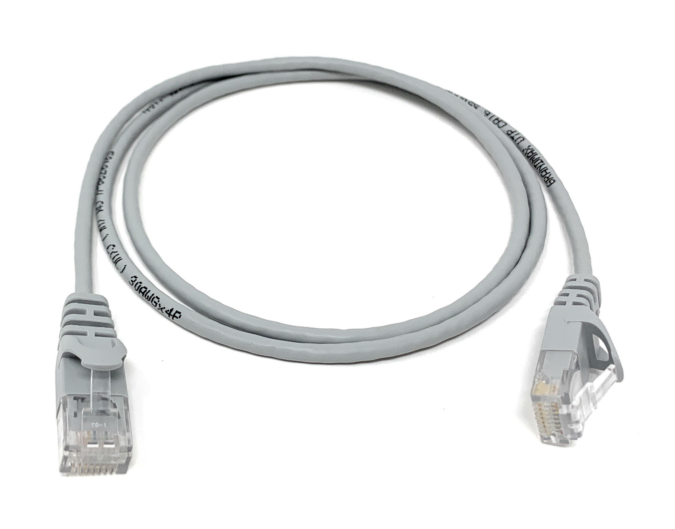 3Ft Gray Cat6 Slim Jacket 30awg Network Patch Cable 600MHz