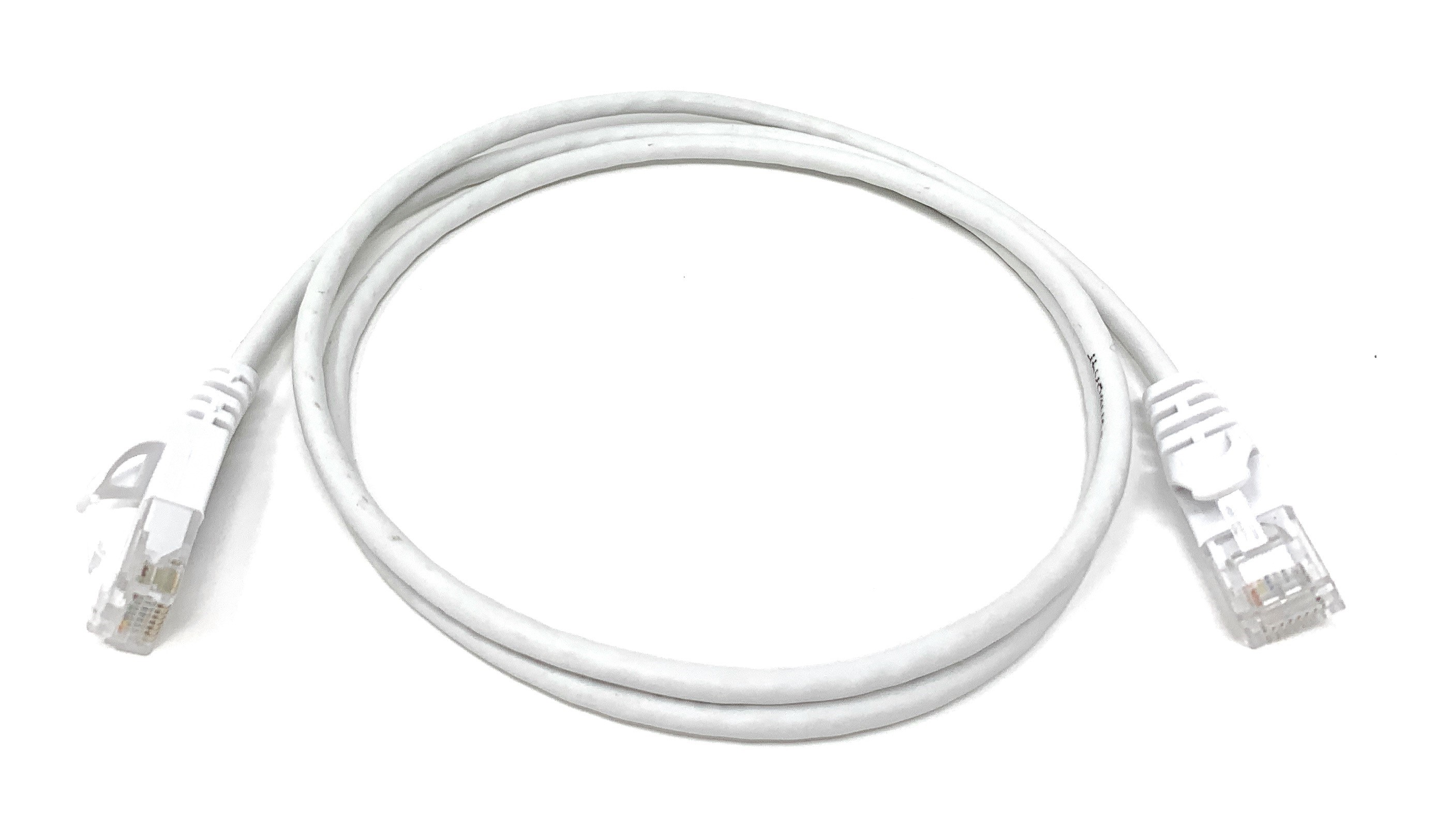 100Ft White Cat6 Slim Jacket 30awg Network Patch Cable 550MHz