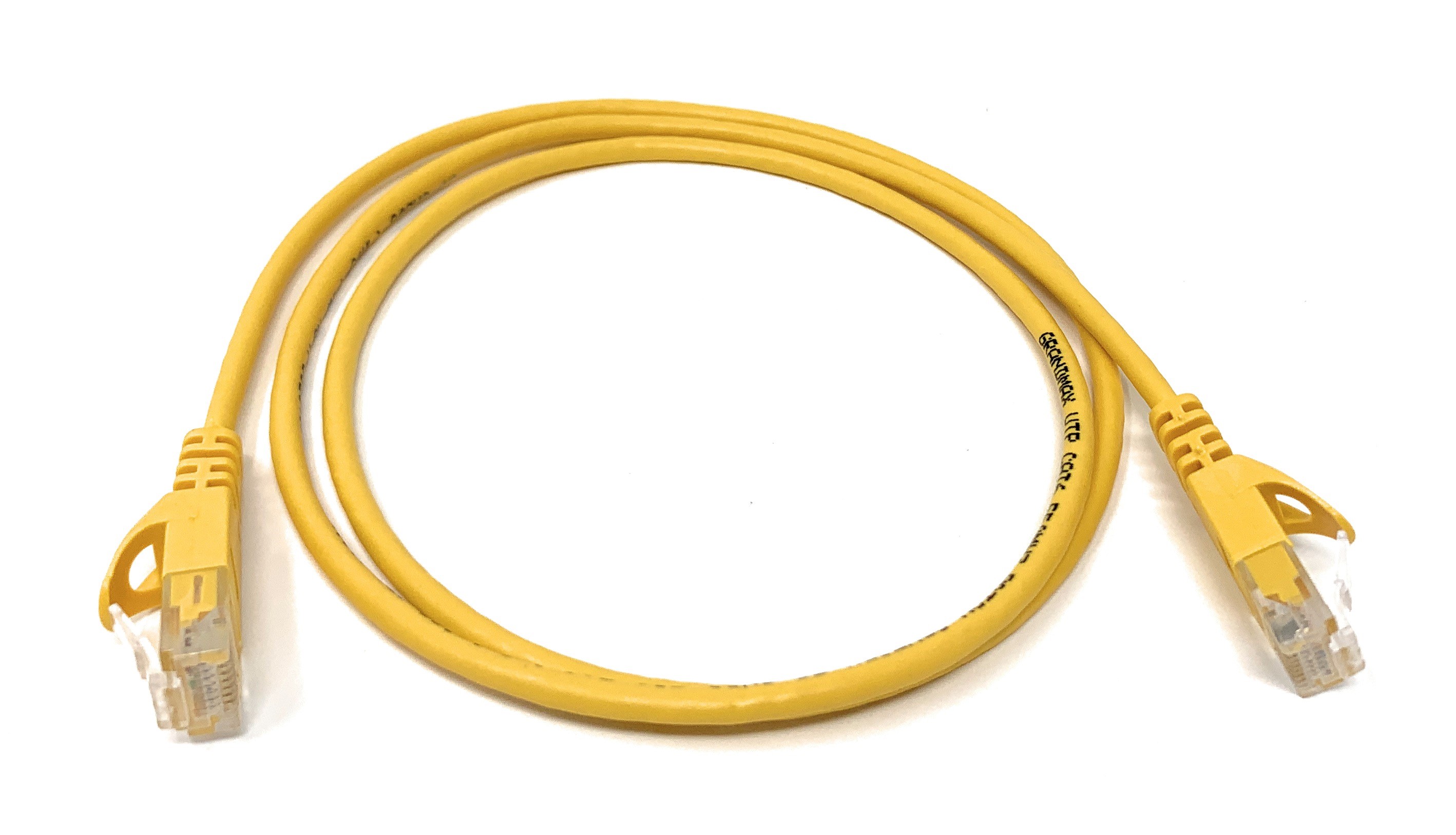 3Ft Yellow Cat6 Slim Jacket 30awg Network Patch Cable 600MHz