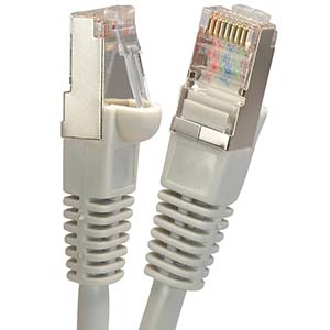 0.5Ft Cat5e 350Mhz 26AWG Shielded Cable Snagless Gray