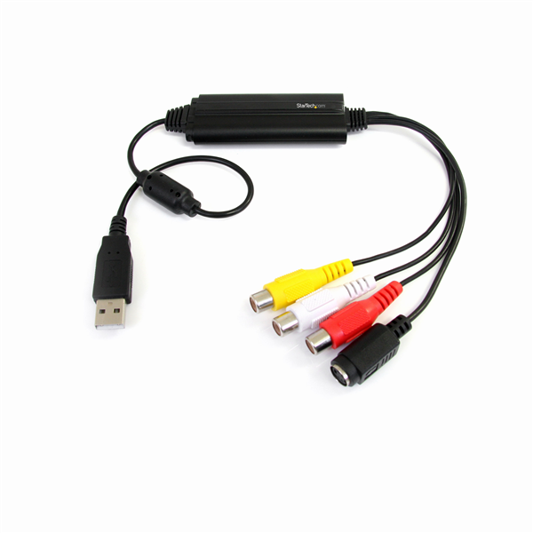 USB Video Adapter USB 2.0 Audio/Video Grabber S-Video & Composite - USB A-M to MiniDin4-F/RCA-F & 2-