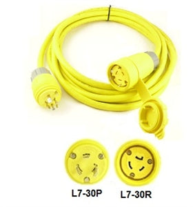 L7-30 Watertight Extension Cords Rated for 30A