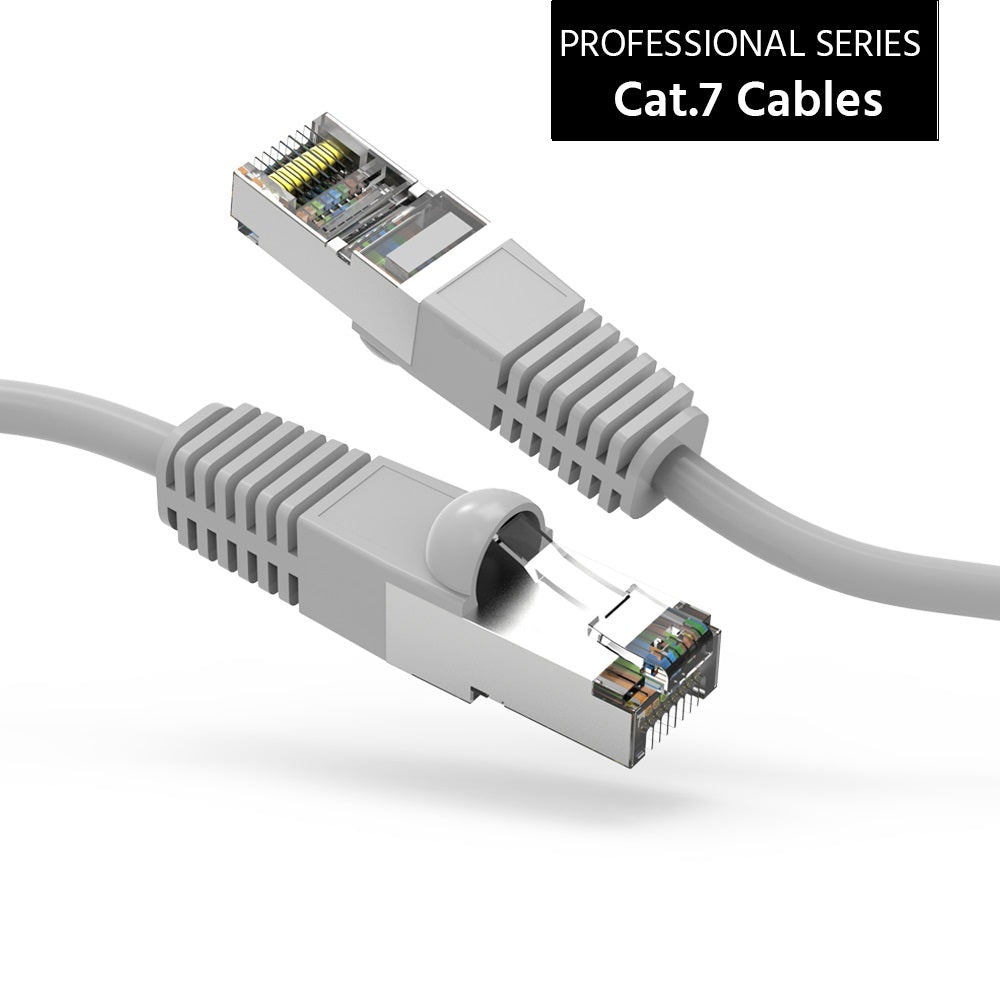 3Ft Cat7 Patch Cable Snagless Gray - Rated for 600Mhz!