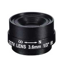 3.6mm 1 Megapixel Fixed Iris F1.8 1/3 CS Mount Lens