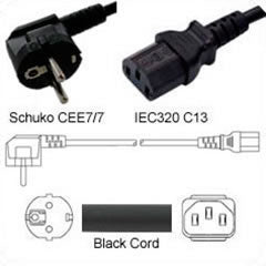 Schuko CEE 7/7 to IEC320 C13 - 10A - 2.5 Meters (Gray)
