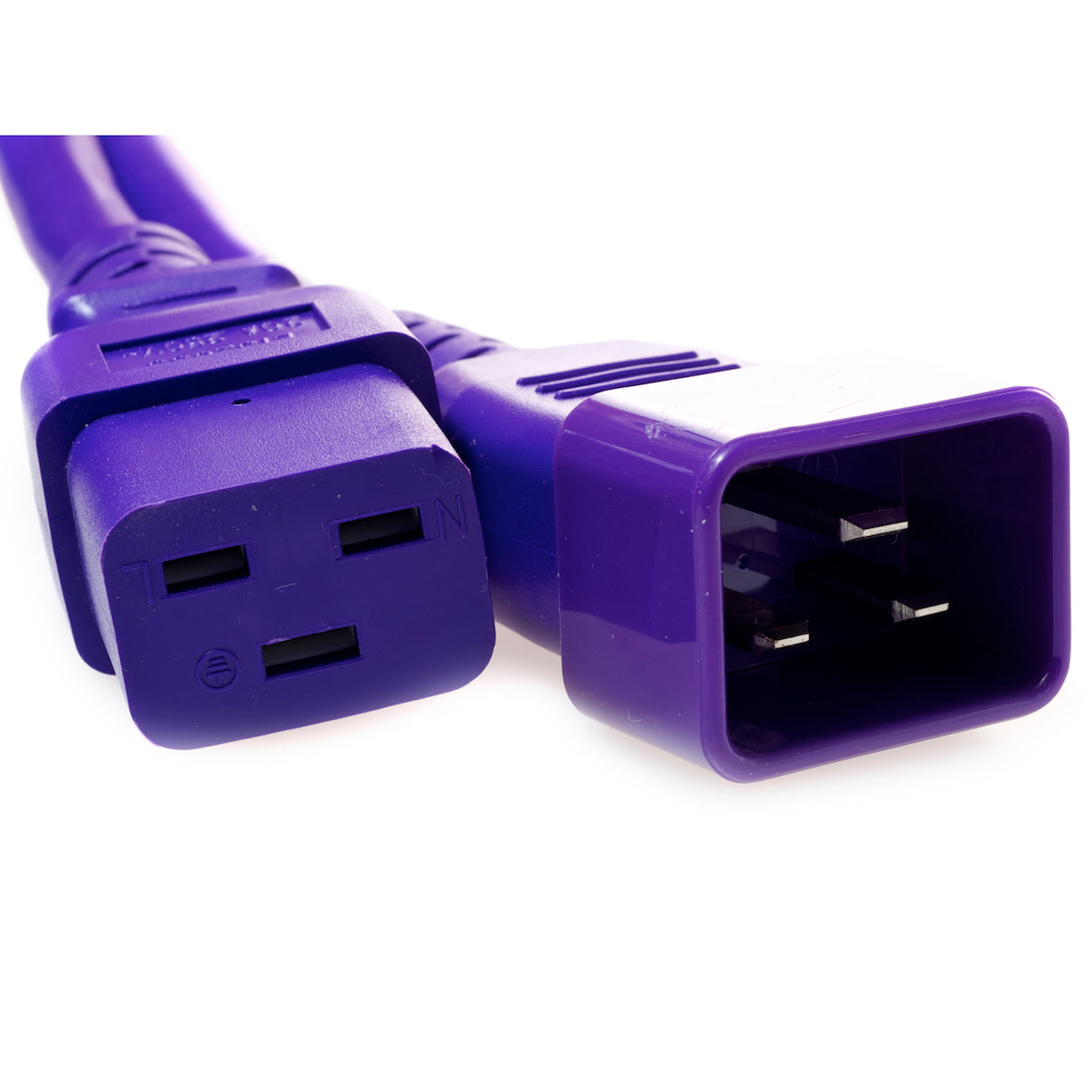 4 Feet C20 TO C19 PDU to Server 20 Amp Power Cord- Violet