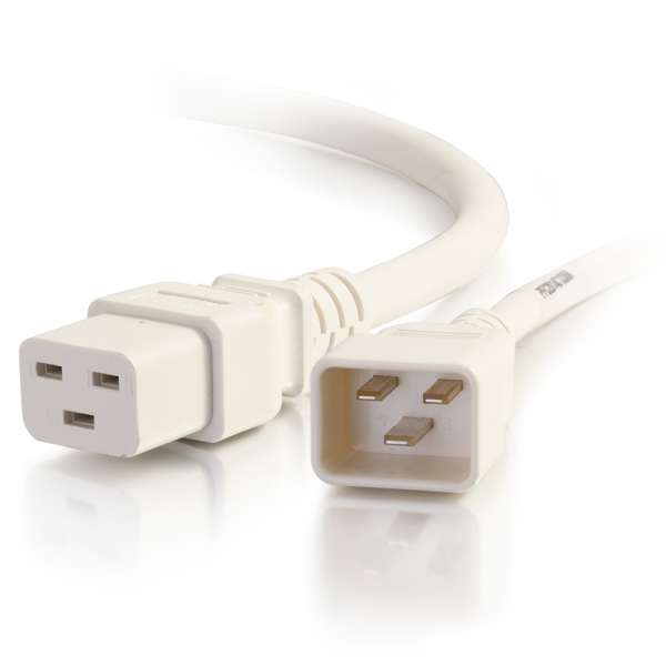 Power Cord - 3FT White (IEC C20 to IEC C19 20A 250V)