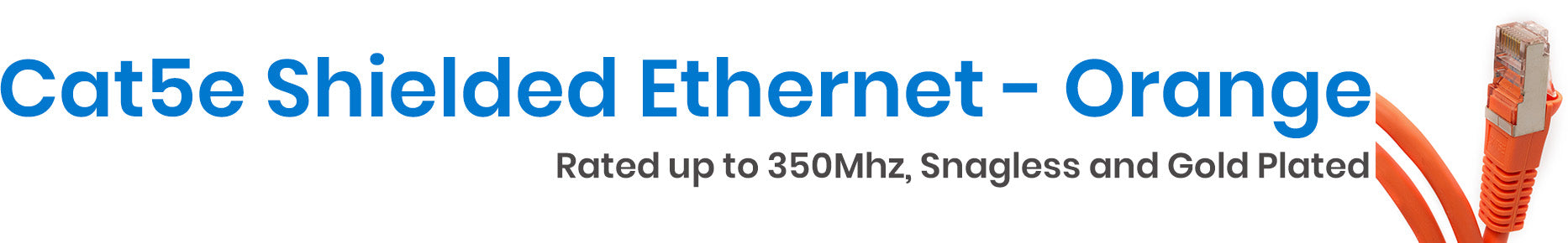 Category 5e Shielded Ethernet Cables - Orange
