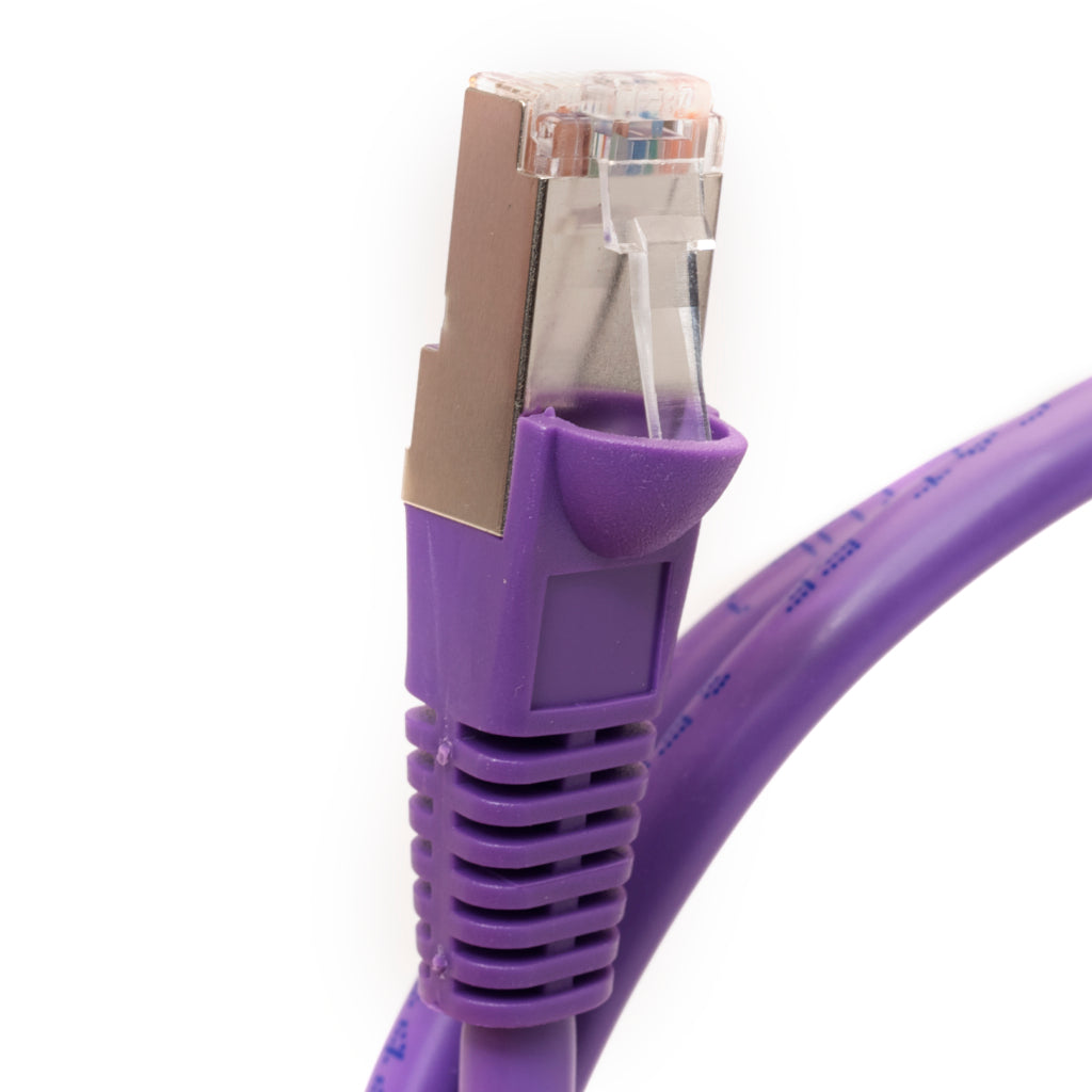 8Ft Cat6 Shielded STP Ethernet Cable 550Mhz Snagless Violet