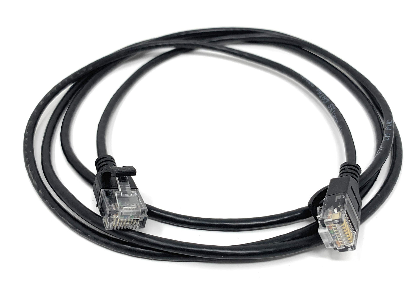 7Ft Cat6A UTP Slim Ethernet Network Booted Cable 28AWG Black