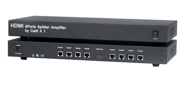 HDMI 1x8 Splitter with Cat5/6 Outputs
