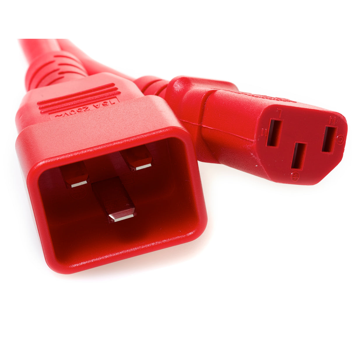 C20 Plug Male to C13 Connector Female 12 Feet 15 Amp 14/3 SJT 250v Power Cord- Red