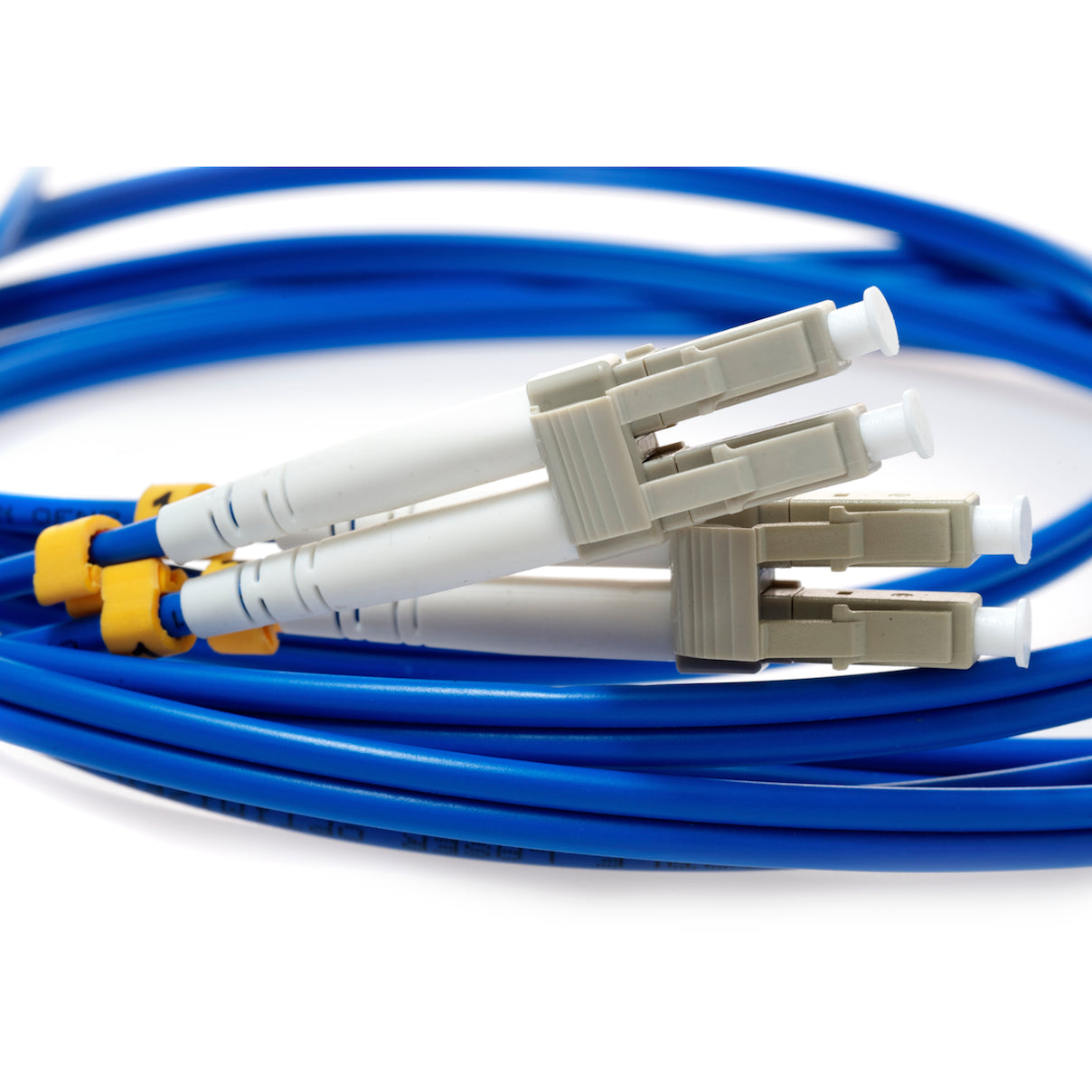 LC TO LC 10GB OM3 Duplex Multimode Fiber Optic Cable-2 Meter Blue Jacket