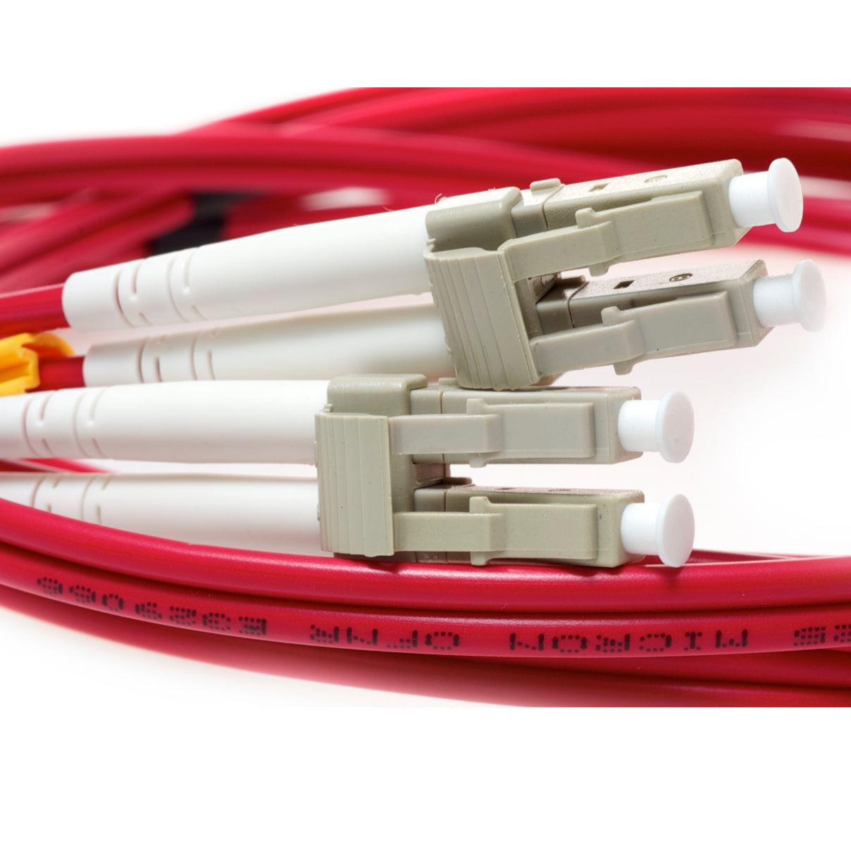 LC TO LC 10GB OM3 Duplex Multimode Fiber Optic Cable-10 Meter Red Jacket