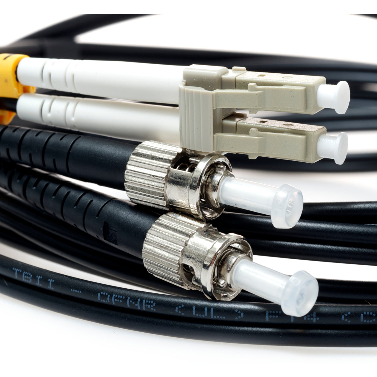 LC TO ST 62.5/125 Duplex Multimode Fiber Optic Cable-3 Meter Black Jacket