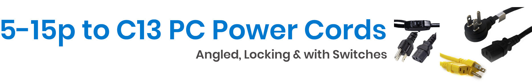NEMA 5-15p to C13 PC Power Cords