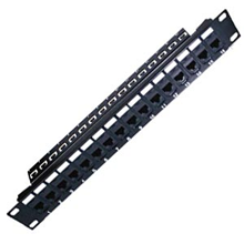 Category 6a 1RU High Density Patch Panel 16 port