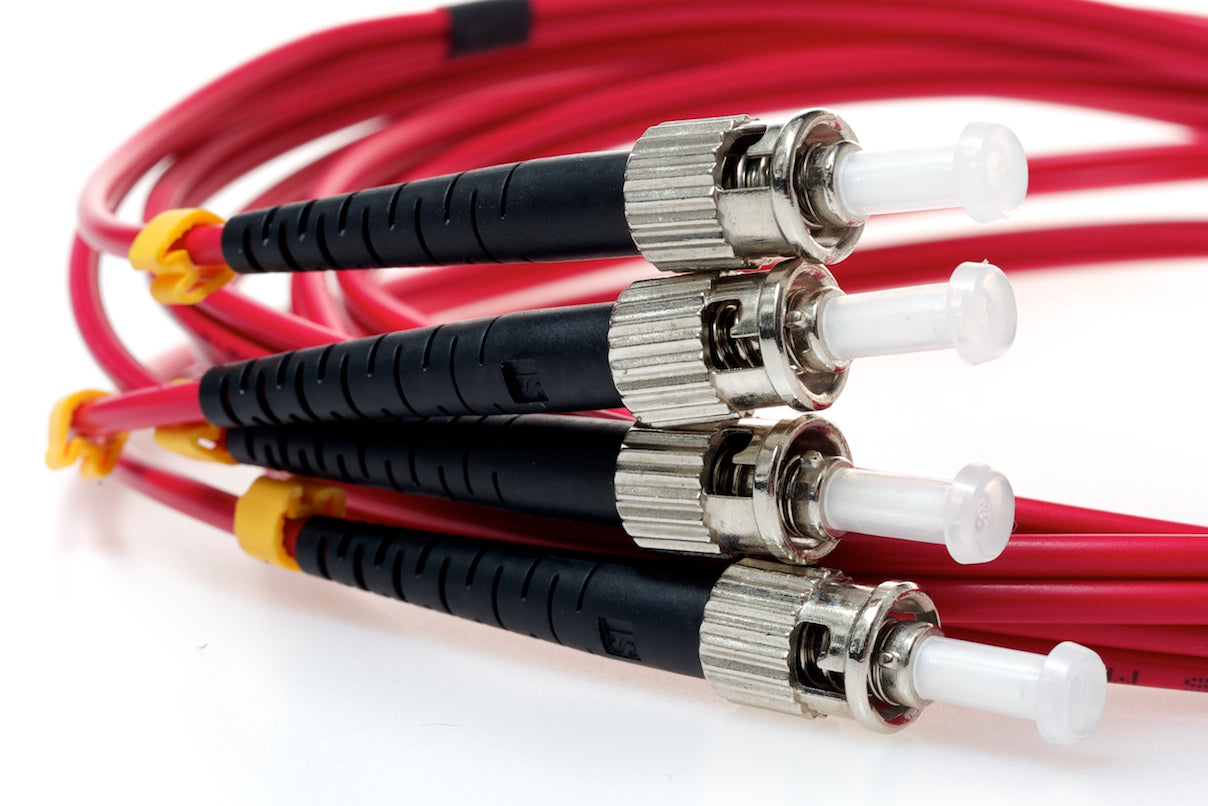 ST TO ST 62.5/125 Duplex Multimode Fiber Optic Cable-3 Meter Red Jacket
