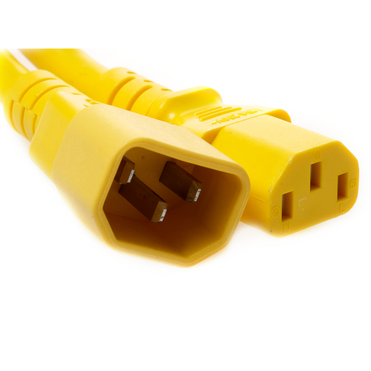 IEC 320 C14-C13 5 Ft 10 Amp PDU Power Cord - Yellow