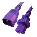 10 FT C14-C15 Violet PDU- Server 15 Amp Power Cord