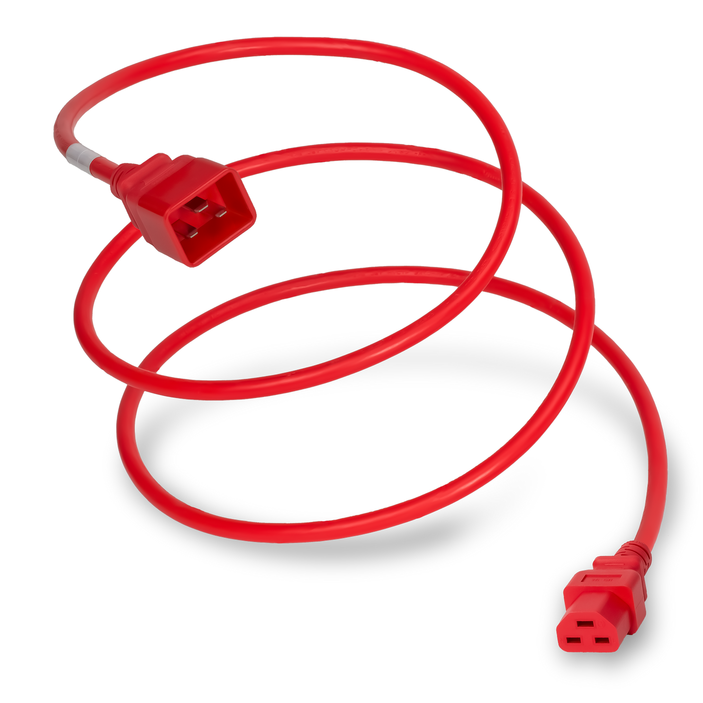 C20 to C21 PDU Power Cord with Red Jacket 4 Feet