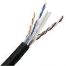 Category 6 PVC 4-Pair 23-AWG UTP Solid Cable 1000 ft - Black