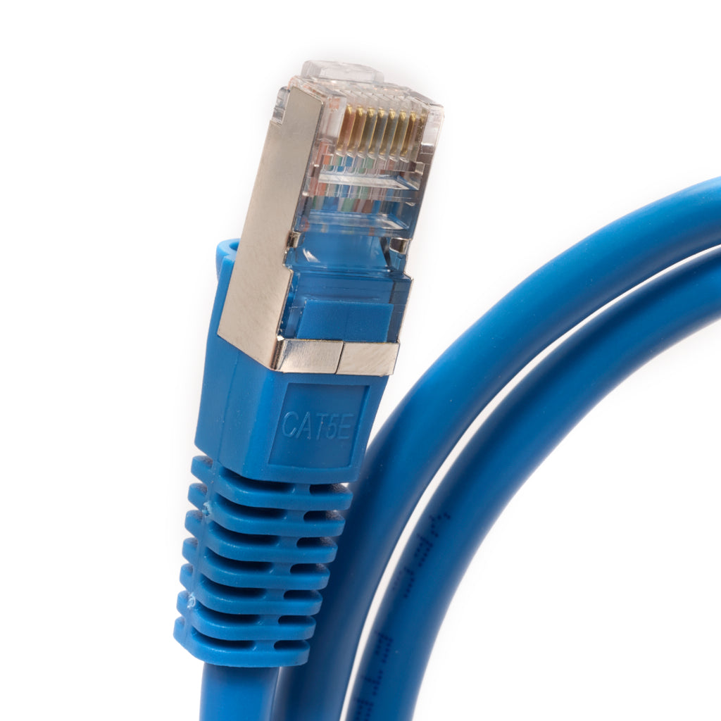 125Ft Cat5e Shielded Patch Cable Snagless Blue