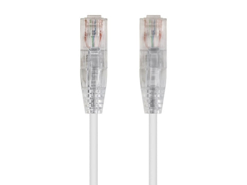 1.5 Feet White Cat6 Slim Jacket 28awg Network Patch Cable 550MHz