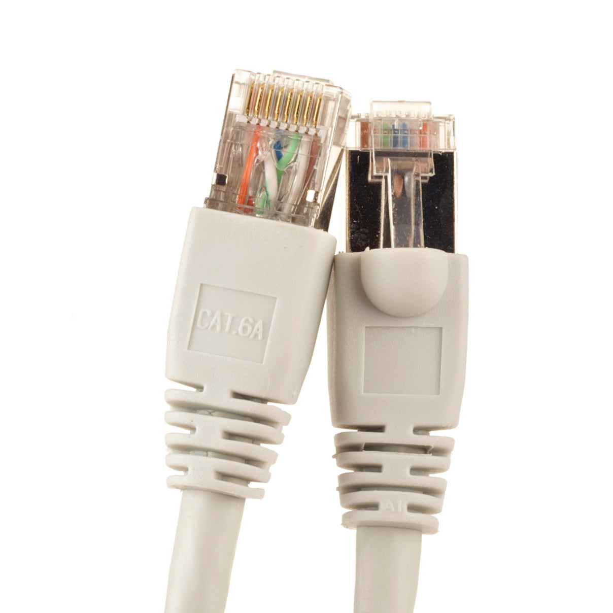 7Ft Cat6A Shielded Patch Cable Snagless Gray