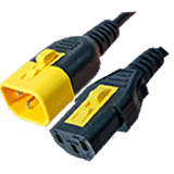 C14 Plug to C13 Connector 4 Feet PDU Cable with V-Lock- Secure Connection on both ends