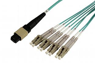 MPO Female to 4 Duplex LC OM4 40GB Type B - 3meter